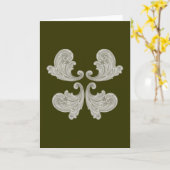 Carte Ornament (Fleur jaune)