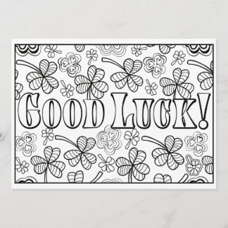 Carte OrnaMENTAL bons Shamrocks de chance Couleur de vot