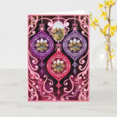Carte Ornamental Christmas - Photo Christmas card (Fleur jaune)