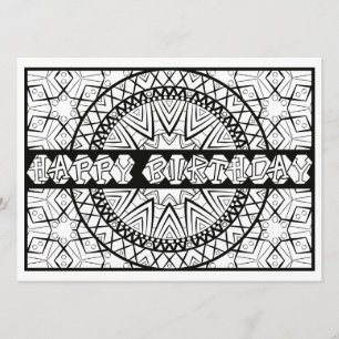 Carte OrnaMENTAL Joyeux Anniversaire Couleur du cadran s