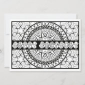 Carte OrnaMENTAL Joyeux Anniversaire Couleur du cadran s (Devant)