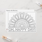 Carte OrnaMENTAL Oh Joyeux Jour Whimsical Couleur Votre (Devant/Arrière en situation)