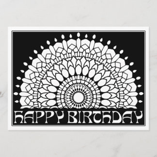 Carte OrnaMENTALs heureux Anniversaire Mandala couleur v