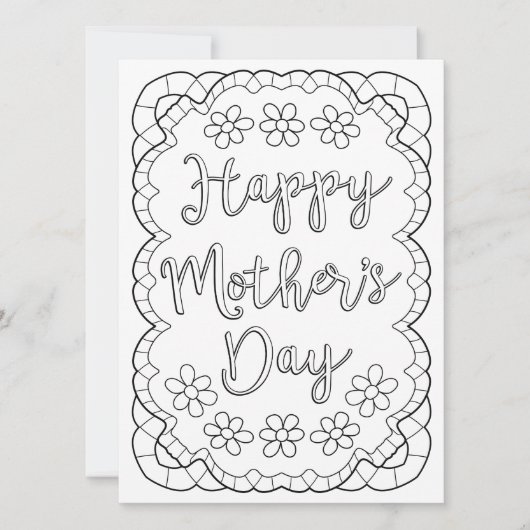 Carte OrnaMENTALs Joyeux Fête des Mères Couleur de votre (Devant)