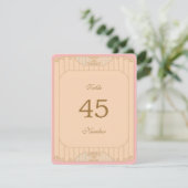 Carte Ornate Art Nouveau Wedding Table Numbers (Debout devant)