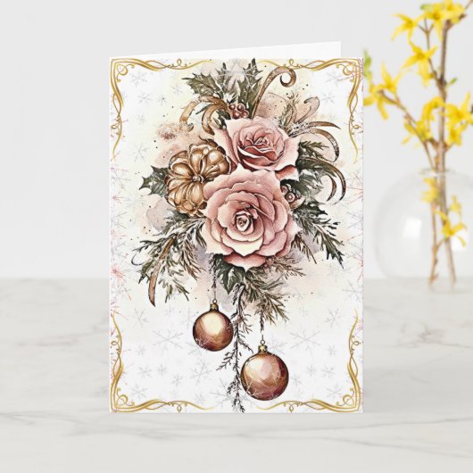 Carte Ornate Gilded Elegance (Fleur jaune)