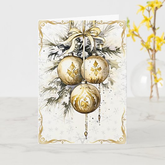 Carte Ornate Gilded Elegance (Fleur jaune)