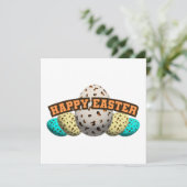 Carte orné de motifs léopard de pâques (Debout devant)