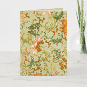 Carte Ornement Chinois Vintage Fleurs Jones