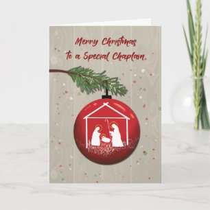 Carte Ornement de Noël de l'aumônier avec le mentor