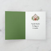 Carte Ornement de Noël en argent et en verre (Intérieur)