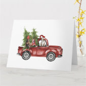 Carte Ornement de Noël Pitbull pour voiture Cadeaux drôl (Fleur jaune)