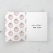 Carte Ornement de Noël rose pâle (Intérieur)