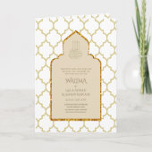 Carte Ornemental bilingue WALIMA Nikah Mariage musulman (Devant)