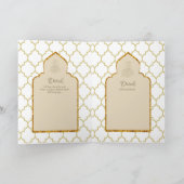 Carte Ornemental bilingue WALIMA Nikah Mariage musulman (Intérieur)