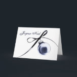 Carte ornementale Joyeux Noel<br><div class="desc">Un simple ornement de Noël avec ruban,  tonifié à l'aile rouge avec le salut français : Joyeux Noel. Entièrement personnalisable pour vous de personnaliser comme vous voulez!</div>