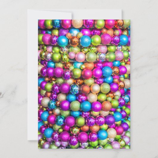 Carte Ornements de balle multicolores (Devant)