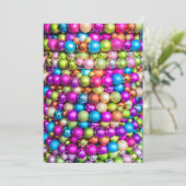 Carte Ornements de balle multicolores (Debout devant)