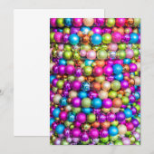 Carte Ornements de balle multicolores (Devant / Derrière)