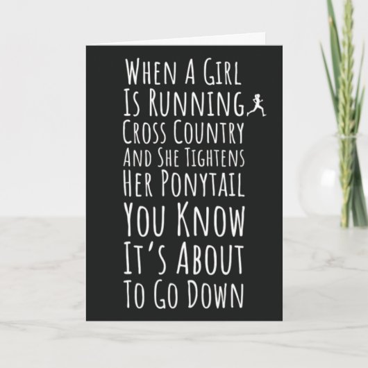 Carte Ornements de course à pied Cross Country Équipe de (Devant)