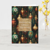 Carte Ornements de Noël (Fleur jaune)