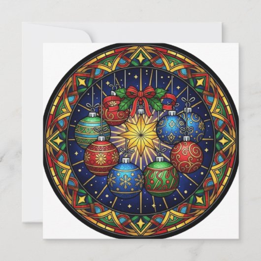 Carte ornements de noël (Devant)