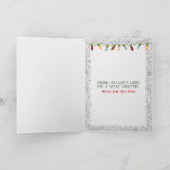 Carte ornements de Noël bleu et flocon de neige (Intérieur)