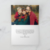 Carte Ornements de Noël et photo de vacances de Noël (Intérieur)