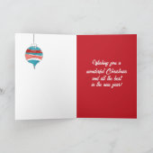 Carte Ornements de Noël Joyeux voeux de vacances (Intérieur)