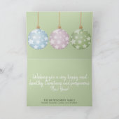 Carte Ornements De Noël Modernes En Pastel (Intérieur)