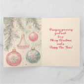 Carte Ornements de Noël vintages (Intérieur)