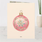 Carte Ornements de Noël vintages (Dos)