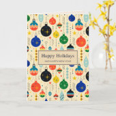 Carte Ornements de vacances non photo (Fleur jaune)