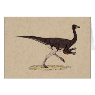 Carte Ornithomimus Dinosaure Crétacé