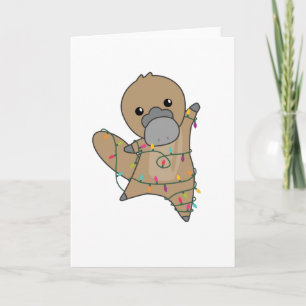 Carte ornithorynque Noël Tabes Douces Animaux