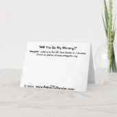 Carte Orphelins de bébé d'orang-outan (Dos)