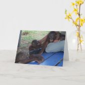 Carte Orphelins de bébé d'orang-outan (Fleur jaune)