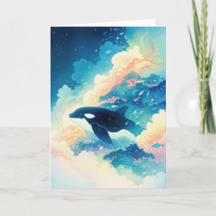 Carte Orque dansant dans les vagues
