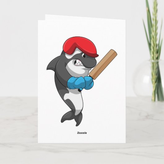 Carte Orque tueuse au cricket avec batte de cricket (Dos)