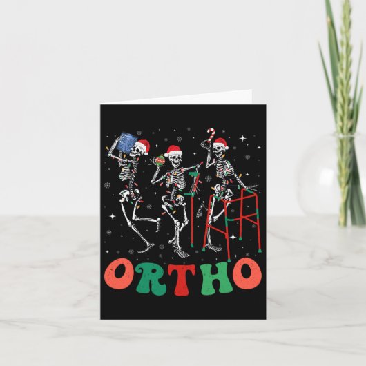 Carte Ortho Squad Dancing Skeletons Noël Orthopédique (Devant)