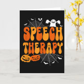 Carte Orthophonie Thérapie de la parole Pathologie du la (Fleur jaune)