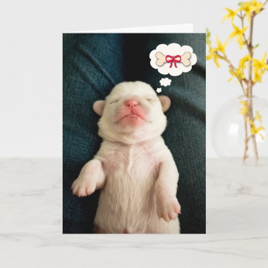 Carte Os d'anniversaire (Fleur jaune)