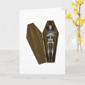 Carte Os dans un café : Halloween : (Fleur jaune)