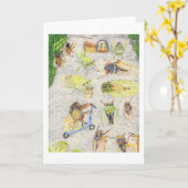 Carte Oscar Et Cassandra Et Leurs Amis Du Canada (Fleur jaune)