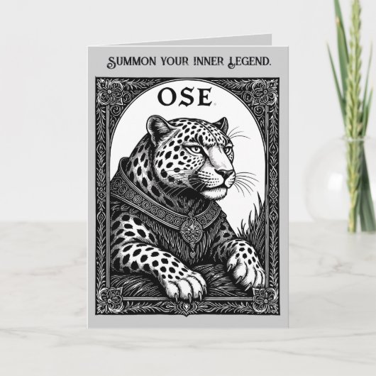 Carte Ose le léopard goétique s'élève (Devant)