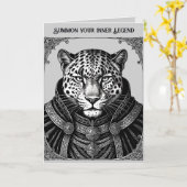 Carte Ose le roi léopard des ombres (Fleur jaune)