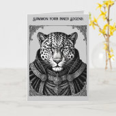 Carte Ose le roi léopard des ombres (Fleur jaune)