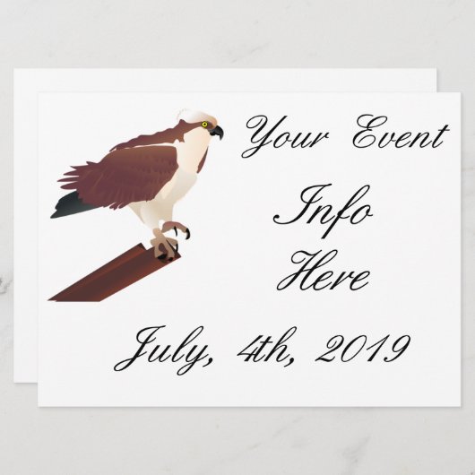 Carte Osprey Hawk Raptor Thunder_Cove (Devant / Derrière)