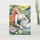 Carte Ostara Goddess Spring Equinox Sabbat Wicca Holiday (Devant)