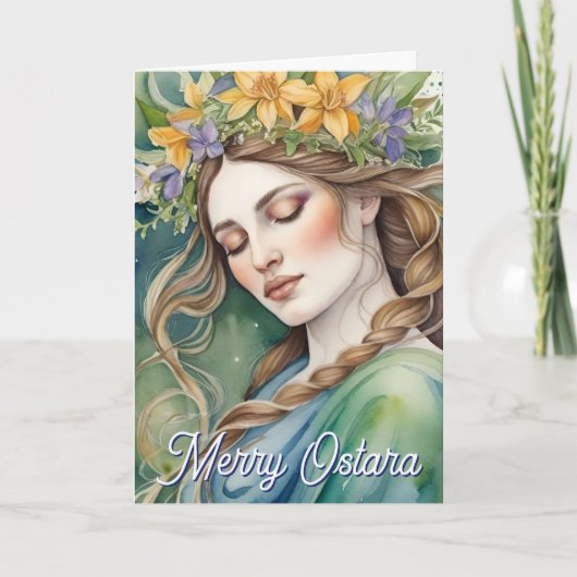 Carte Ostara Goddess Spring Equinox Sabbat Wicca Holiday (Devant)